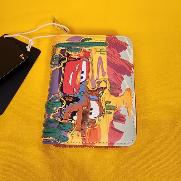 Loungefly Disney Pixar Cars Lightning McQueen and Mater Desert Zip Wallet NEW - Picture 9 of 14